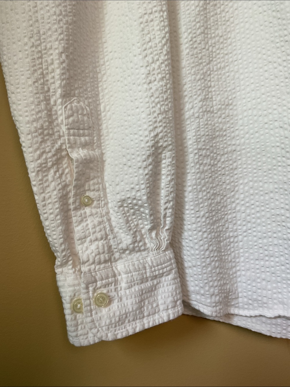Brooks Brothers Seersucker Slim White Smart Casual Button down Shirt Size XL - Picture 3 of 6